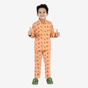 Baby Boys Nightwear Dress | Mickey Print | Peach | 2-12 Years