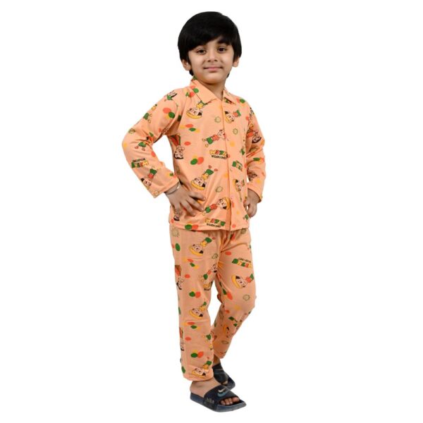 Baby Boys Nightwear Dress | Bheem Print  | Peach | 2-12 Years - Image 5