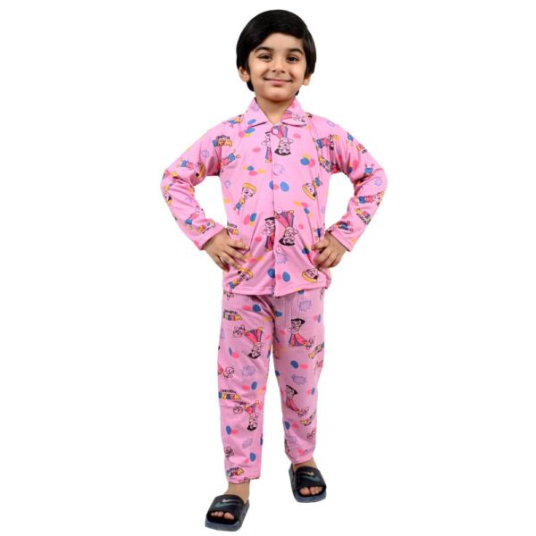 Baby Boys Nightwear Dress | Bheem Print  | Pink | 2-12 Years - Image 2