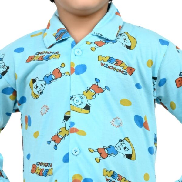 Baby Boys Nightwear Dress | Bheem Print  | Sky Blue | 2-12 Years - Image 2