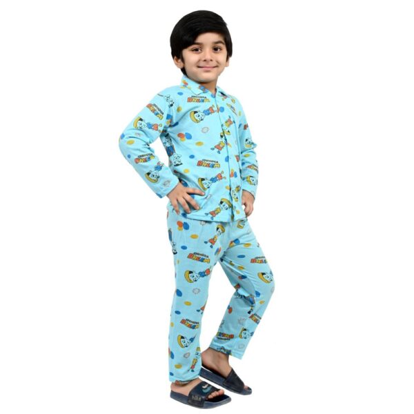 Baby Boys Nightwear Dress | Bheem Print  | Sky Blue | 2-12 Years - Image 5