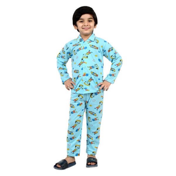 Baby Boys Nightwear Dress | Bheem Print  | Sky Blue | 2-12 Years - Image 4