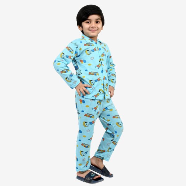 Baby Boys Nightwear Dress | Bheem Print  | Sky Blue | 2-12 Years