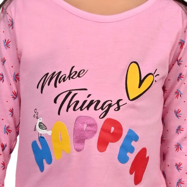 Baby Girls Nightwear Dress | Palazzo Set | Pink | 2-12 Years - Image 3
