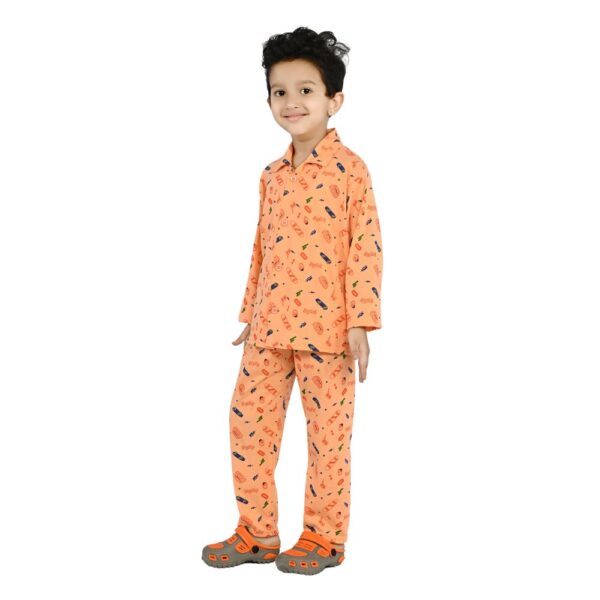 Baby Boys Nightwear Dress | Skateboard Print  | Peach | 2-12 Years - Image 2