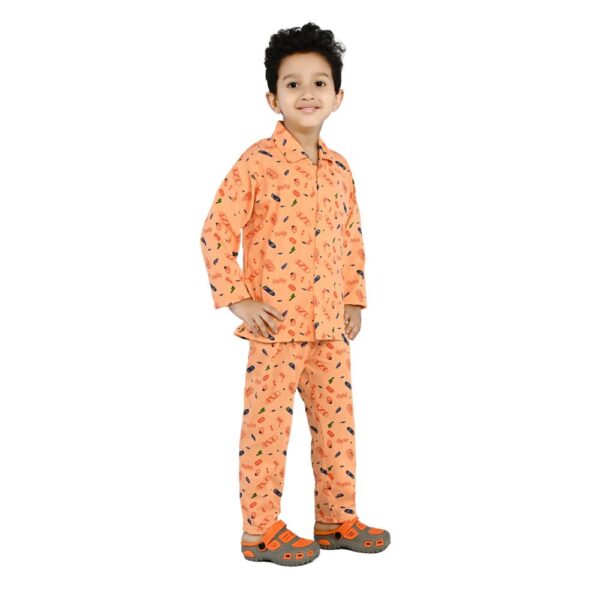 Baby Boys Nightwear Dress | Skateboard Print  | Peach | 2-12 Years - Image 3