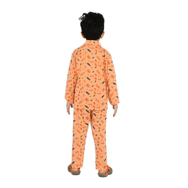Baby Boys Nightwear Dress | Skateboard Print  | Peach | 2-12 Years - Image 4
