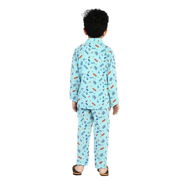 Baby Boys Nightwear Dress | Skateboard Print  | Sky  Blue | 2-12 Years - Image 5