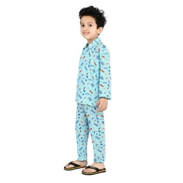 Baby Boys Nightwear Dress | Skateboard Print  | Sky  Blue | 2-12 Years - Image 3