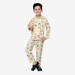 Baby Boys Nightwear Dress | Air Print | Peach | 0-12 Years