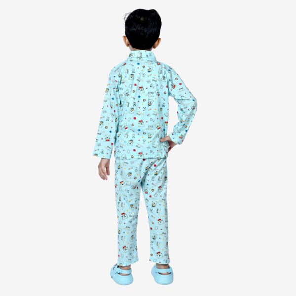 Baby Boys Nightwear Dress | Bear Print | Sky Blue | 0-12 Years - Image 3