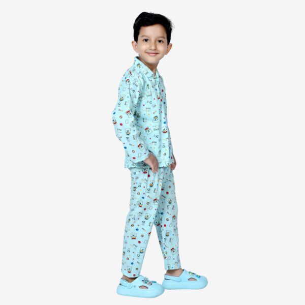 Baby Boys Nightwear Dress | Bear Print | Sky Blue | 0-12 Years - Image 2