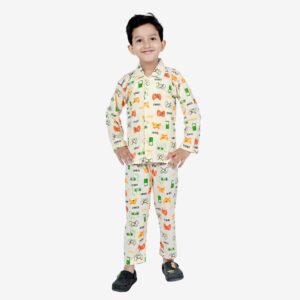 Baby Boys Nightwear Dress | Start Print | Peach | 0-12 Years