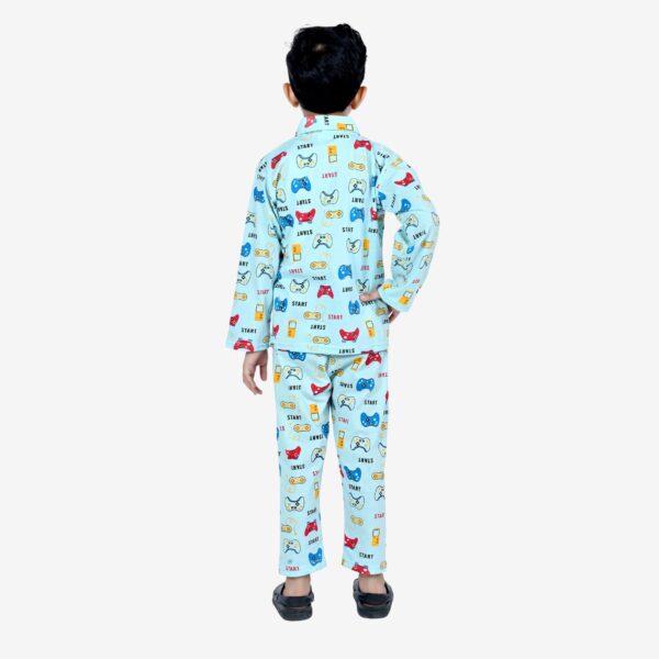 Baby Boys Nightwear Dress | Start Print | Sky Blue | 0-12 Years - Image 4